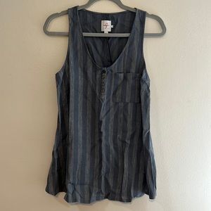 NWT The Nines by Hatch blue striped maternity shirt Size S